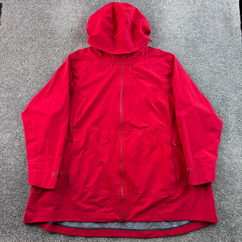 Duluth Trading Dryfecta Rain Jacket Women's 4XL Red Hooded Full Zip Shell 47757